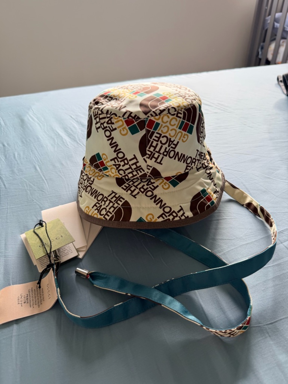 Gucci x The North Face Bucket Hat in Blue